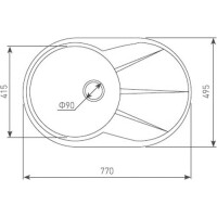 Кухонная мойка Zigmund & Shtain Kreis OV 770B черный базальт