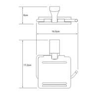 Держатель туалетной бумаги с крышкой WasserKraft Exter K-5225