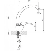 Смеситель для кухни Florentina Омега AV жасмин (33.24H.1110.201)