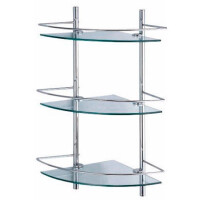Полка стеклянная угловая тройная WasserKraft K-3133