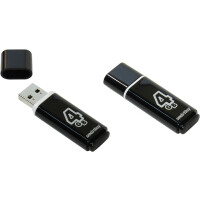 Флеш-диск Smartbuy Glossy 4GB black