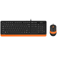 Комплект A4Tech F 1010 черный/оранжевый