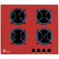 Встраиваемая газовая варочная панель Лысьва GR0400G00 красный