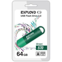 Флэш-накопитель Exployd 64GB-570 зеленый