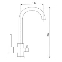 Смеситель для кухни Zigmund & Shtain ZS 1800 нержавейка
