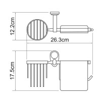 Держатель туалетной бумаги и освежителя WasserKraft Main K-9259