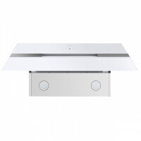 Каминная вытяжка Maunfeld Mersey 90 нержавеющая сталь/белое стекло