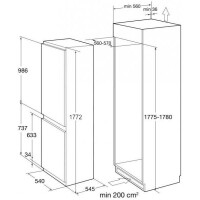 Встраиваемый холодильник Korting KSI 17877 CFLZ