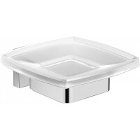 Мыльница настенная квадратная Langberger (21815A) стекло/ хром