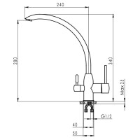 Смеситель для кухни Granula GR-2167 пирит