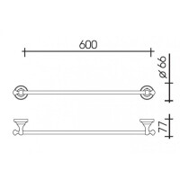 Полотенцедержатель Schein Saine Chrome 7053037