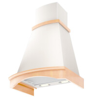 Каминная вытяжка Elikor Ротонда 60П-650-П3Л бежевый/дуб/белый патина