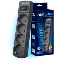Сетевой фильтр Pilot m-MAX 1.8м (4 розетки) серый
