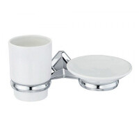 Держатель стакана и мыльницы WasserKraft Aller K-1126C керамика