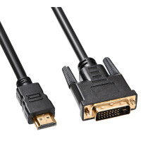 Кабель Buro HDMI-19M-DVI-D-5M