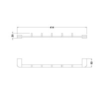 Планка на 5 крючков Schein Allom 221*5B