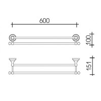 Полотенцедержатель Schein Saine Chrome 7053040