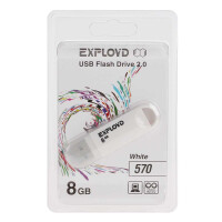 Флеш-накопитель Exployd 8GB-570-белый