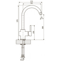 Смеситель для кухни Florentina FL-04 грей (33.54H.1110.305)