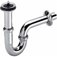 Сифон Viega для раковины с универсальным выпуском и пробкой хром (111298)