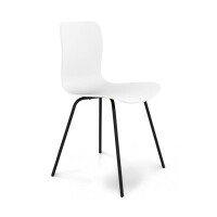 Стул Sheffilton SHT-S33 белый/черный муар