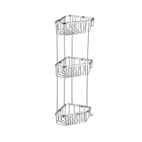 Полка угловая 3-этаж. хромированная Rainbowl трапеция (15*15*15/T)