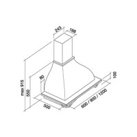 Каминная вытяжка Falmec Iris Tulip 60 Frassino grezzo (1000)