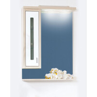 Зеркало-шкаф Бриклаер Бали 62 L светлая лиственница