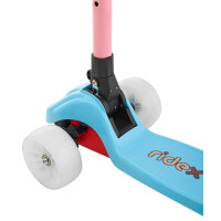 Самокат Ridex 3-х колесный Juicy R, 120/80 мм голубой/розовый
