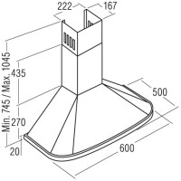 Каминная вытяжка Cata Neblia 600 Negra