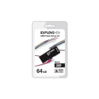 Флэш-накопитель Exployd 64GB-580 черный
