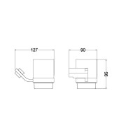 Стакан настенный Schein Watteau 123 (стекло)