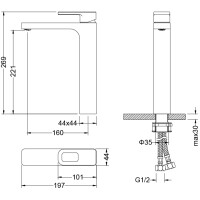 Смеситель для раковины Timo Sahara 2211/00F chrome