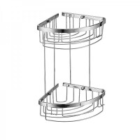 Полка угловая 2-х этаж. хромированная Rainbowl GKL (18*18/G)