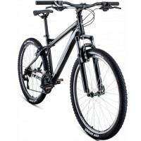 Велосипед Forward Flash 26 1.0 черный/серый 2022 г 15" RBK22FW26642