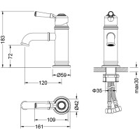 Смеситель для ванны Timo Arisa 5361/02F antique