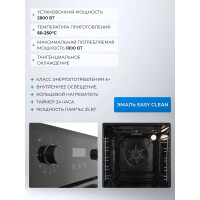 Встраиваемый электрический духовой шкаф Zugel ZOE452B