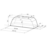 Встраиваемая вытяжка Krona Ameli PB 600 Inox