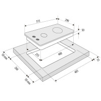 Встраиваемая газовая варочная панель Krona Calore 30 BL