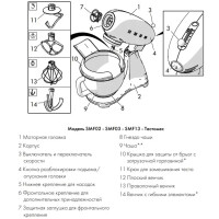 Миксер Smeg SMF02WHEU