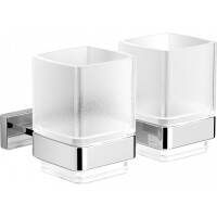 Стакан настенный двойной квадратный Langberger Alster (11919A) хром