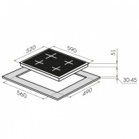 Встраиваемая комбинированная варочная панель Maunfeld EEHE.64.5EB/KG
