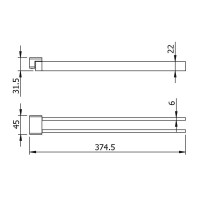 Полотенцедержатель поворотный двойной Langberger Vico 11308A
