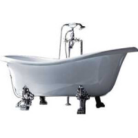 Ванна акриловая Treesse EPOCA (V5071/cromo) белый/хром