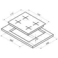 Встраиваемая электрическая варочная панель Korting HK 60001 BW