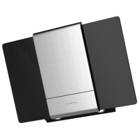 Каминная вытяжка Krona Talli 600 inox/black glass 3P