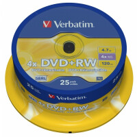 Диск DVD+RW Verbatim 4.7GB 43489