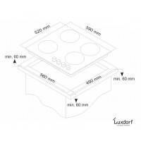 Встраиваемая газовая варочная панель LuxDorf H60V41M551