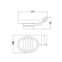 Мыльница настенная Schein Watteau 122C-L (керамика)
