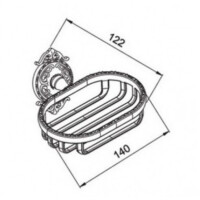 Мыльница-решетка настенная Hayta Gabriel Antic Brass 13904/ VBR